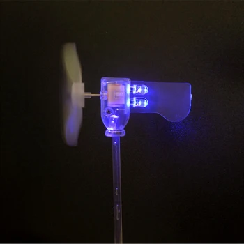 

Red Green White Blue Vertical DIY Small Dc Motor LED Windmill Turbines Wind Generator Model
