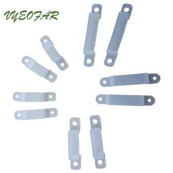 

100pcs 8mm ; 10mm ; 12mm ;15mm ; 20mm Strip Clip led Buckle LED Strip Clip Connector IP67 Tube Strip Buckle Silicone fixer