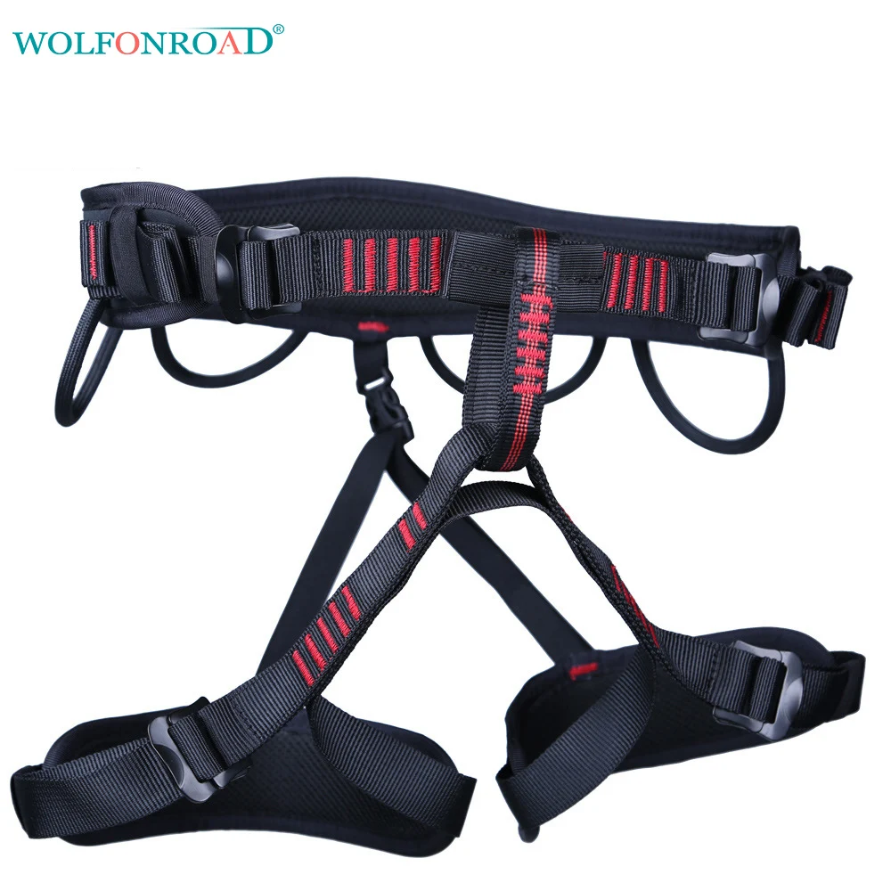 

WOLFONROAD Tree Climbing Harness Rescue Seat Belt Rock Climbing Harnesses For Rope Ascents Half Body Belts L-XDQJ-160