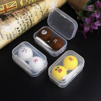 

1 set New Design Cute Travel Portable Transparent Nursing Contact Lenses Liquid Bottle Accessories