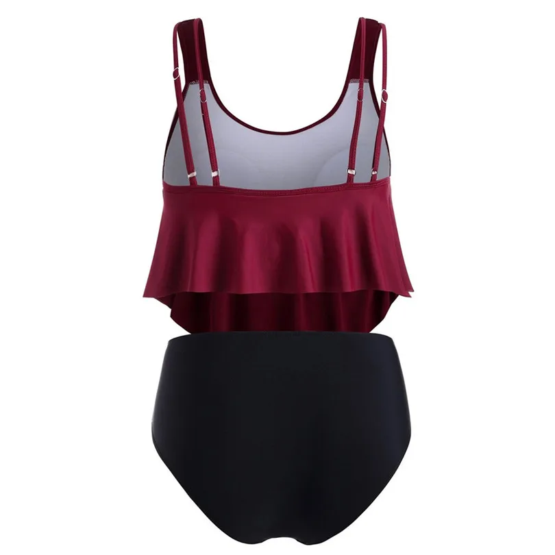 New 2019 Summer Women  Plus Size Bikini Set Casual Push-Up Padded Overlay Embroidery Swimsuit Wholesale Dropshipping #E09 (30)