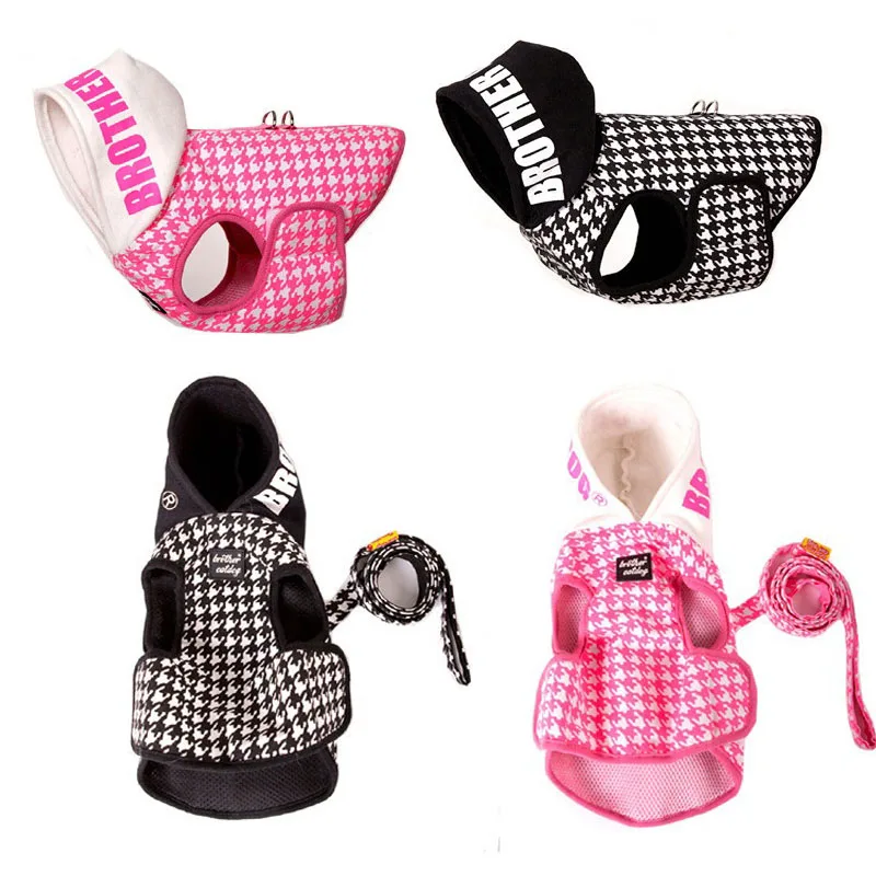 

Pet Dog Harness Hoodie Training Walk Vest For Small Medium Dogs Cat Padded Travel Harness With Leash Safety Pet Products 8526