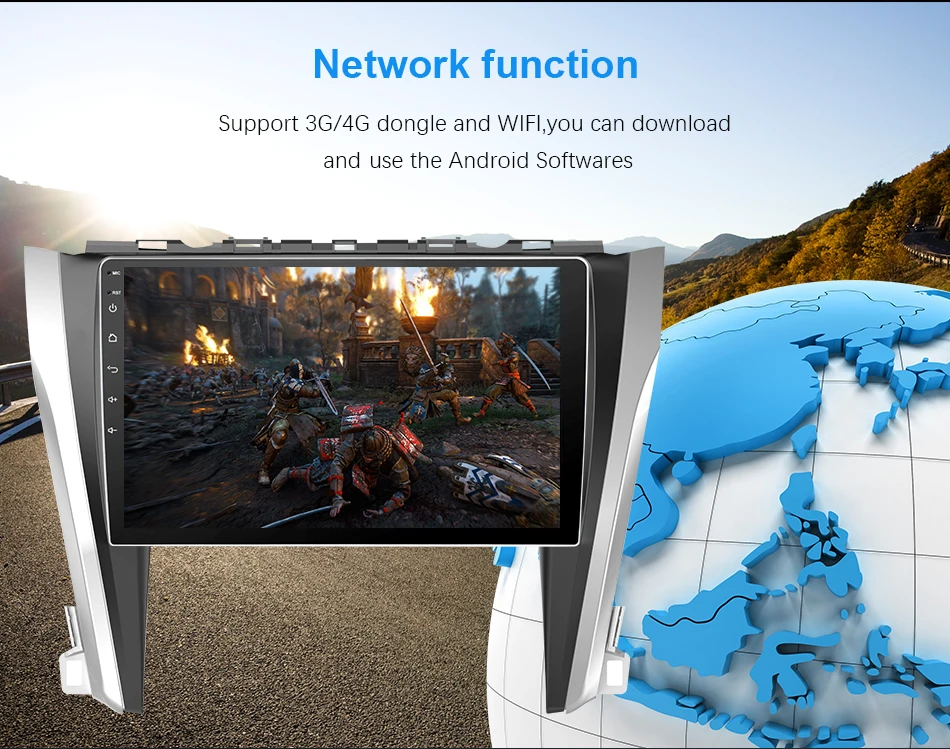 Cheap Eunavi android 9.0 car dvd gps multimedia player For Toyota Camry50 2012 car dvd navigation radio video audio player 4G+32G PX6 13