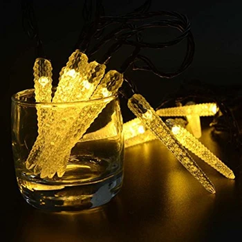 

New 20 Led Outdoor Solar String Lights Corn led twinkle light Fairy Light For Wedding Party Bedroom Christmas Garden Decoration