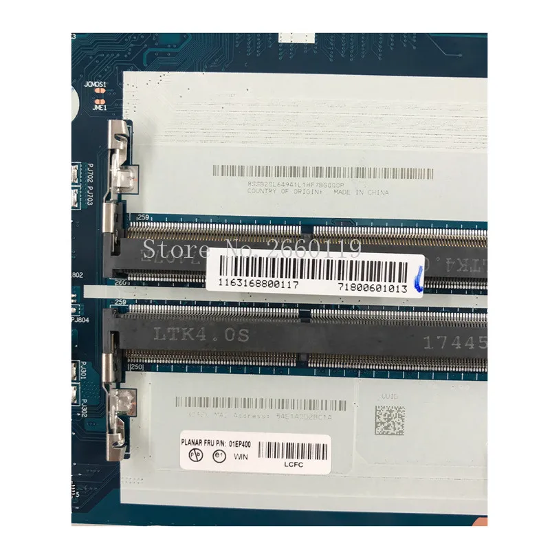Материнская плата для ноутбука E570C E570 NM-A831 I5-7200U 01EP400, полностью протестирована