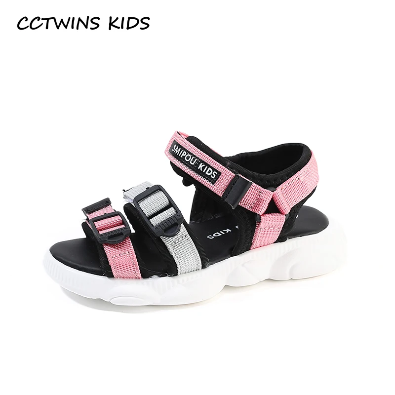 

CCTWINS Kids Shoes 2019 Summer Girls Fashion Casual Sandals Boys Beach Non-Slip Flats Children Soft Barefoot Shoes Toddler BS200