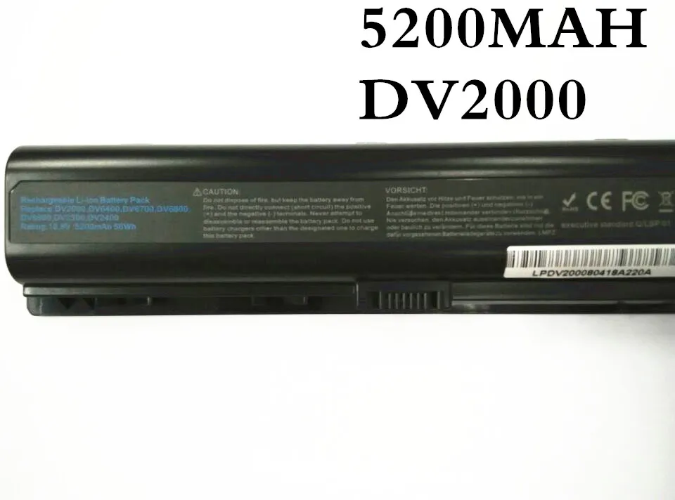 Аккумулятор для ноутбука HP G6000 G7000 Pavilion dv2000 dv6000 dv2000T dv6000T dv2000Z dv6000Z dv2100 dv6100 dv2200 dv6200