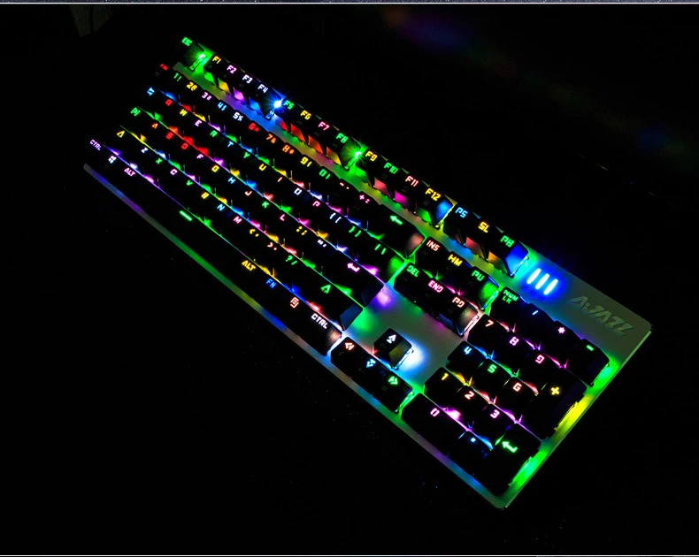 Ajazz RGB светодиодный с подсветкой мультимедийная механическая клавиатура Проводная USB с подсветкой игровая клавиатура геймер эргономичная для ноутбука компьютера