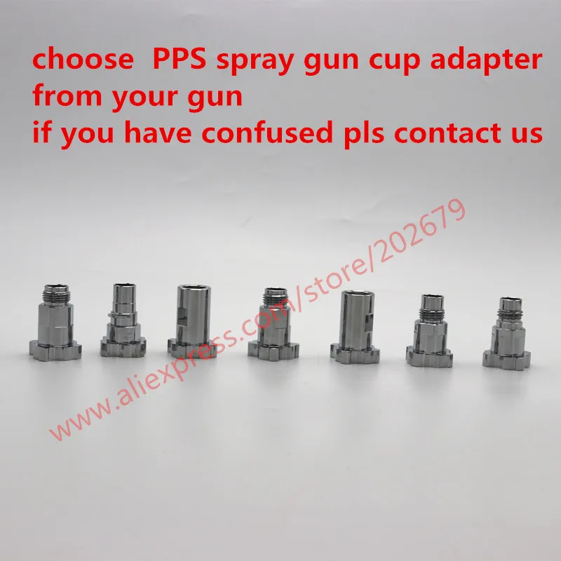 all Spray gun connector PPS spray gun cup adapter pot joints 16X1.5 14X1 G3/8 for spray gun disposable measuring cup