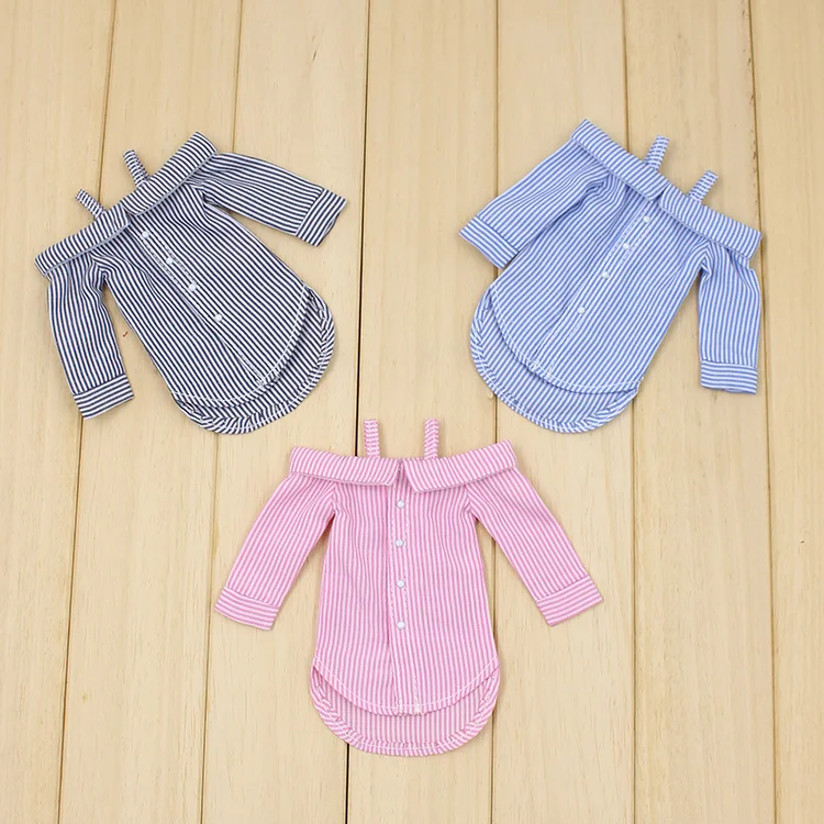 Free shipping for blyth doll icy licca long shirt pink grey blue sexy outfit clothes gift toy 1/6 30cm Free shipping for blyth doll icy licca long shirt pink grey blue sexy outfit clothes gift toy 1/6 30cm