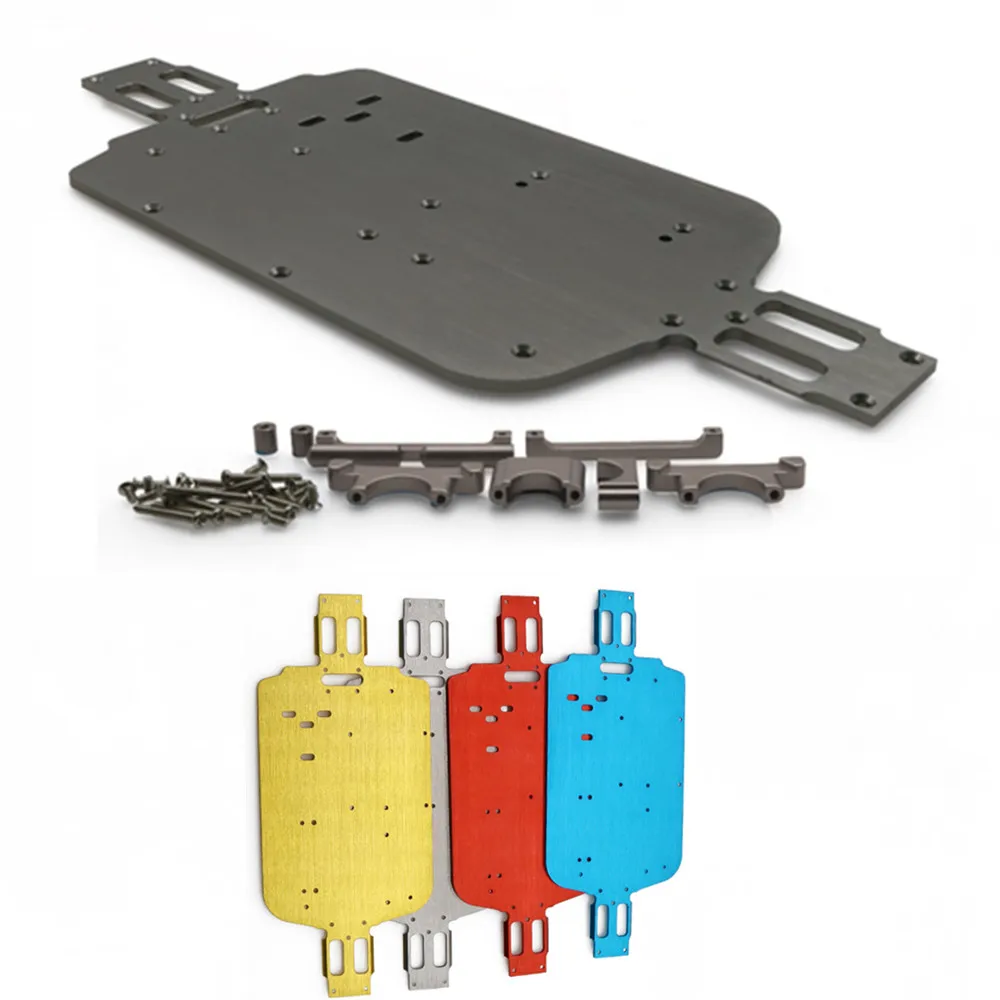 Baratos Aleación chasis placa V2 para rc hobby modelo coche 1 18 Wltoys A959 A969 A979 K929 hopup partes mejoradas