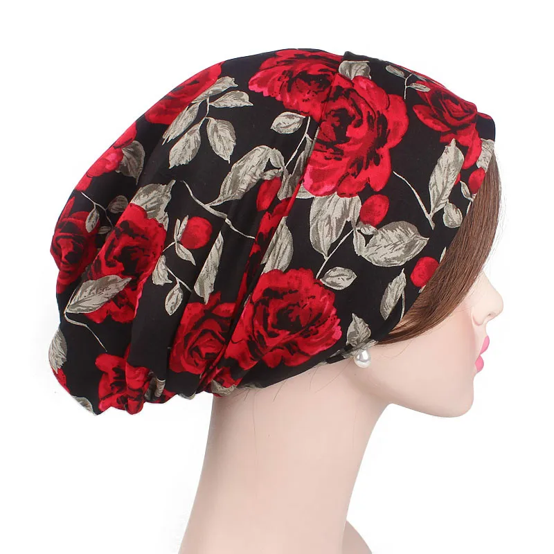 Новые Цветочные Летние праздничные женские банданы, хлопковый головной шарф, кепка chemo, повязка на голову, повязка на голову, шапка для выпадения волос, чалма с бантиком