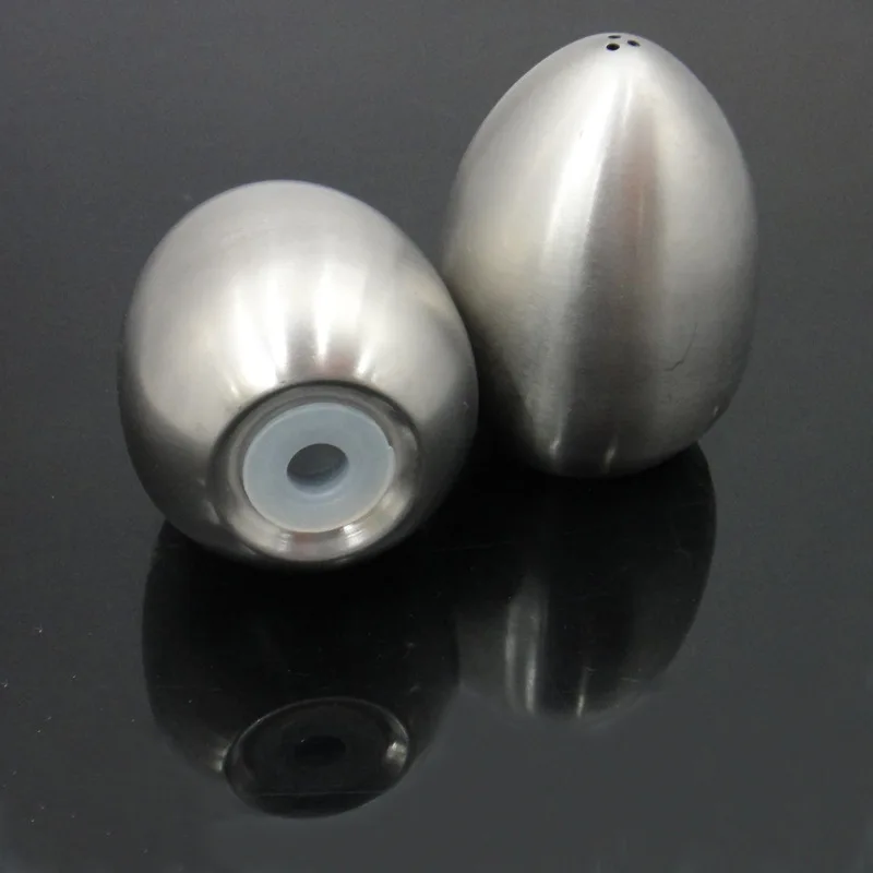 Stainless Steel Egg-Shaped Salt Pepper Shaker 1 Pcs Table Server Kitchen Tool J2Y seasoning jar,salt shaker,spices bottle,salt pepper shakers