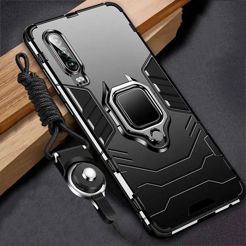 Từ Tính Nhẫn Chân Đế Dành Cho Huawei P30 Pro P20 Giao Phối 30 20X Danh Dự 20 Lite Y9 2019 Chống Sốc Armor bao Da + Dây cute phone cases huawei Cases For Huawei