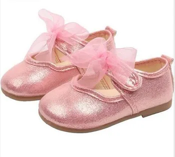 

Cute girl bow princess shoes kids flat dress shoes NEW kids soft dance shoes for girls Toddler Leather shoes 1-6 years