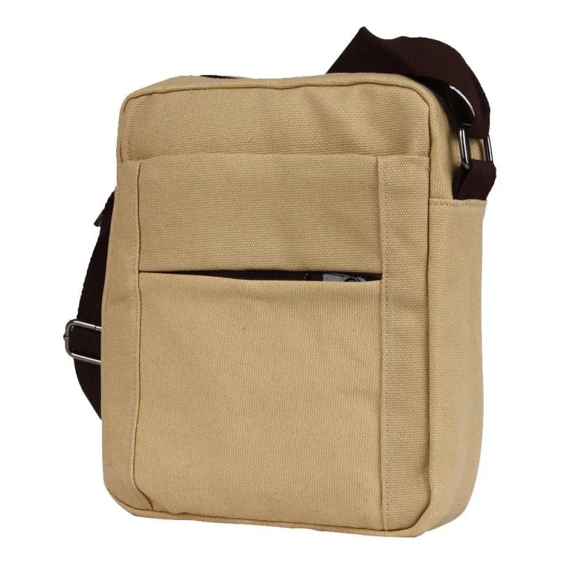 

Fashion Male Solid Color Retro Shoulder Crossbody Bag High Quality Men Canvas Bag Casual Travel Men's Crossbody Bag #XT