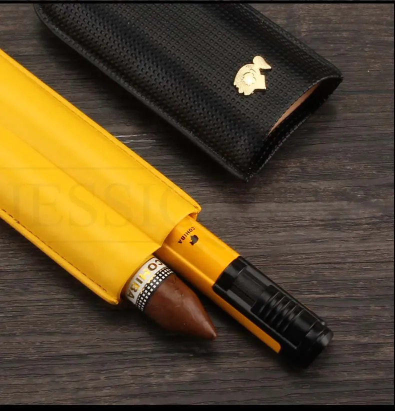 COHIBA 1 фонарь, зажигалка для сигар, металлическая мини Портативная многоразовая Бутановая газовая зажигалка, ветрозащитная сигаретная струйные зажигалки