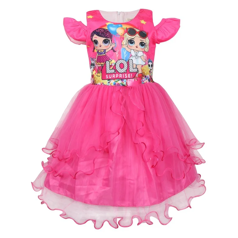 

2019 New Lace Baby Girl Dress 3-9 Years Baby Girls Birthday Dresses Vestido Birthday Party Princess Dress Summer Lol Dress Cute