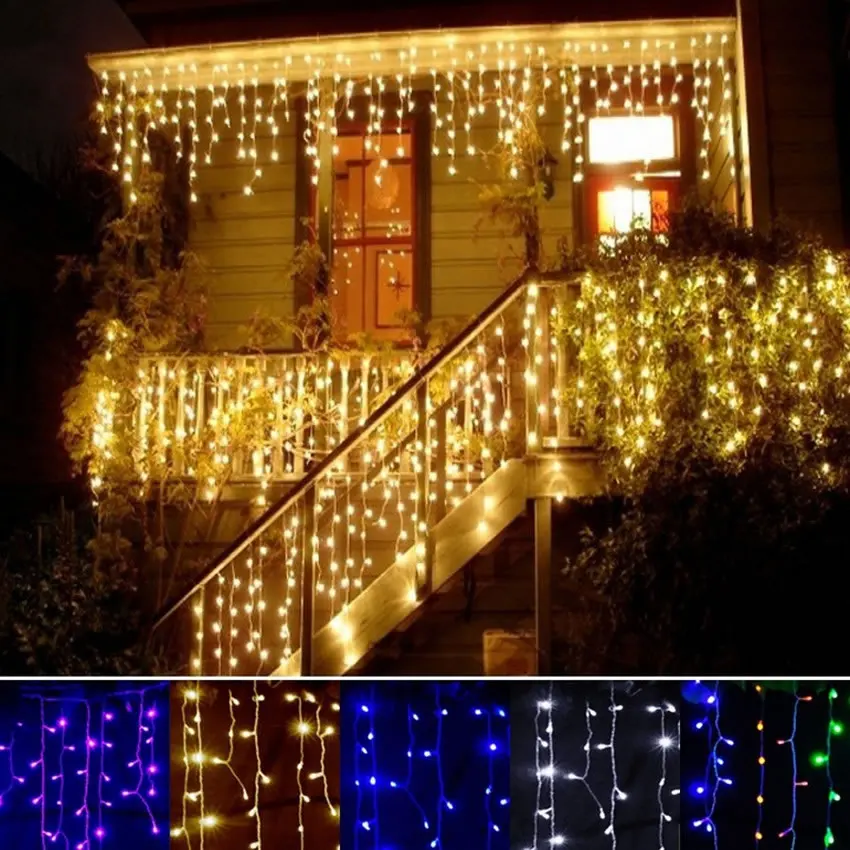 

CNSUNWAY 6m x 3m Christmas Wedding Party Background Holiday Running Water Waterfall Water Flow Curtain LED Light String