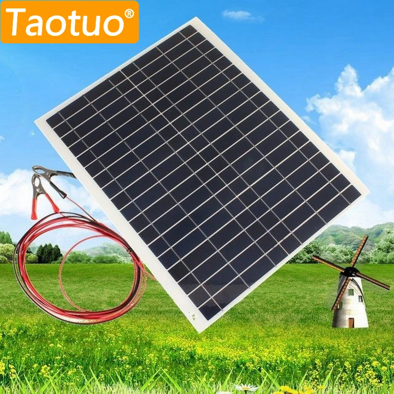 20 W 12 V פנל סולארי סיליקון Polycrystalline לוח סולרי גמיש למחצה Generater כוח עבור סוללה מטוסי סירת המכונית RV תיירות