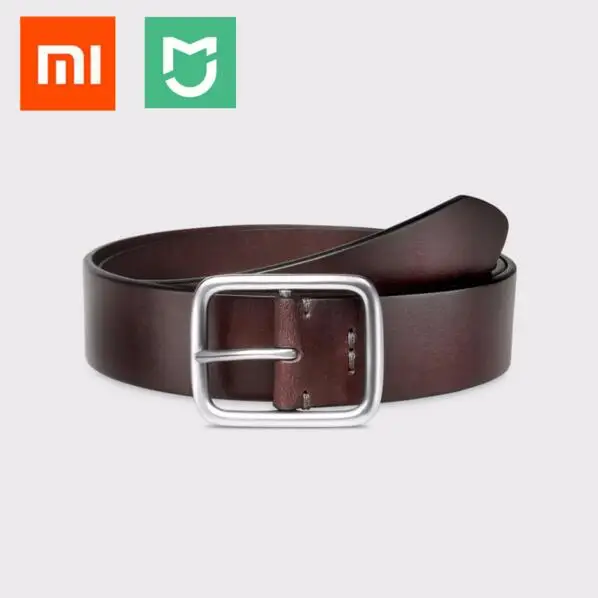 

Original Xiaomi Mijia Qimian Leisure Cow Leather Belt Five Hole 38mm Width Alluminum Buckle xiaomi smart home strap waist band