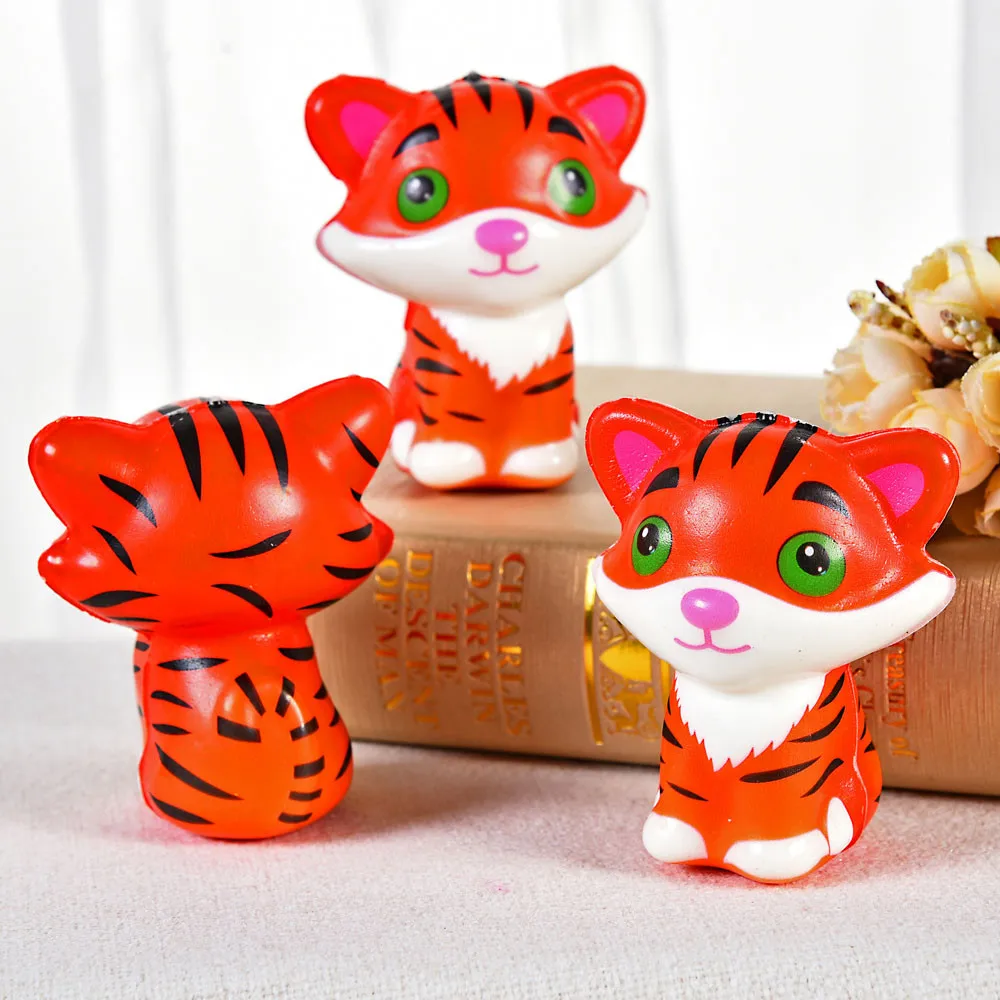 Антистрессовый милый мягкий Kawaii Tigerkin супер медленно растущий крем Ароматические игрушки для снятия стресса детские забавные амулеты подарки D7