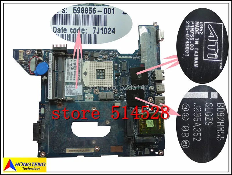 original 598856-001 laptop motherboard for hp CQ41 mainboard    100% Test ok