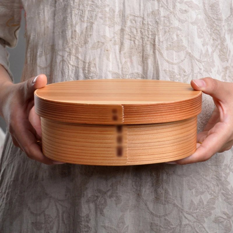 Japanese Style Wood Bento Boxes With Compartment Portable Travel Picnic Lunch Box Sushi Food Container for Kids School Student