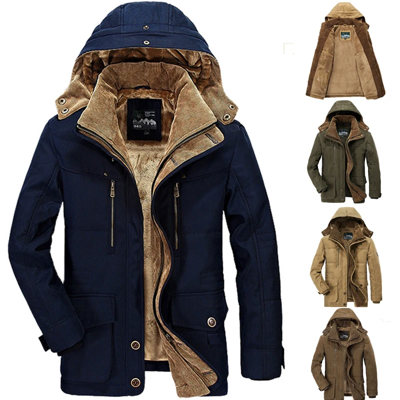 M-5XL мужская зимняя куртка с капюшоном Новая модная теплая шерстяная подклад куртки и пальто ветрозащитные мужские парки casaco XXXXXL erkek mont