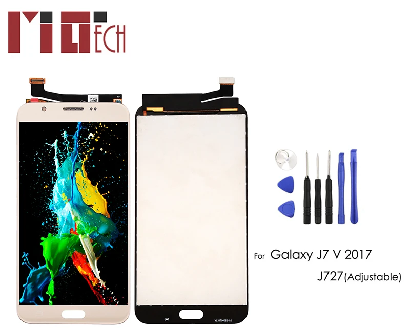 

LCD Display For Samsung Galaxy J7 V 2017 J727 Touch Screen Digitizer Assembly Replacement Parts Adjustable Brightness 5.5''