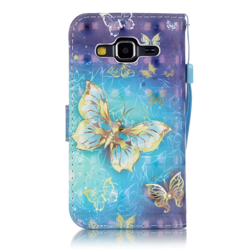 Чехол книжка с 3d рисунком для Samsung Galaxy Core Prime G360H/DS SM G360H G360F/DS G361 G361F кожаный чехол