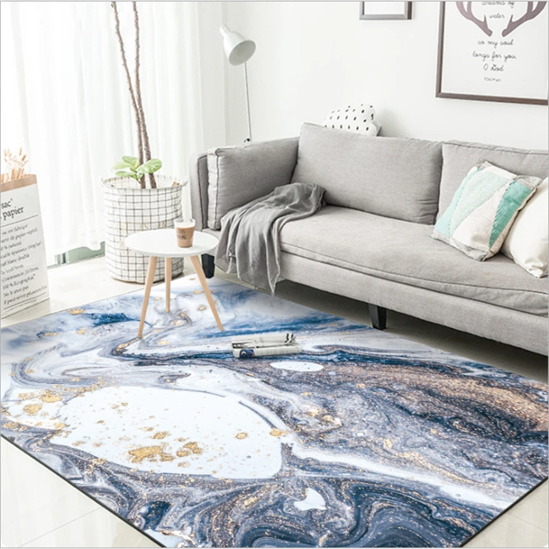 AOVOLL коврик для Гостиная Рождество ковры светильник Роскошная Современная Абстрактная Скандинавская море Мрамор Рисунок ковра Спальня ковер