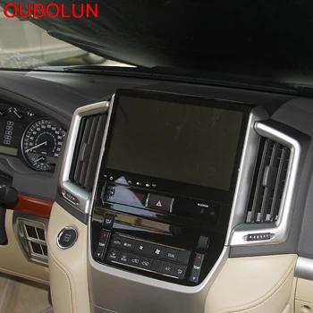 

2pcs For Toyota Land Cruiser LC200 FJ200 2016 ABS Chrome Inner Middle Console Air Condition Vent Covers Trims