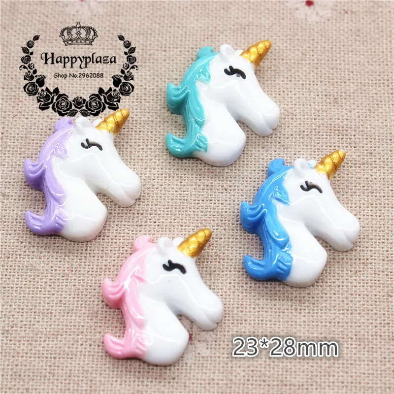 

10pcs New Arrival Hot Selling Resin Cute Unicorn Horse Unicorn Horn Miniature Art Supply DIY Craft Scrapbooking,23*28mm