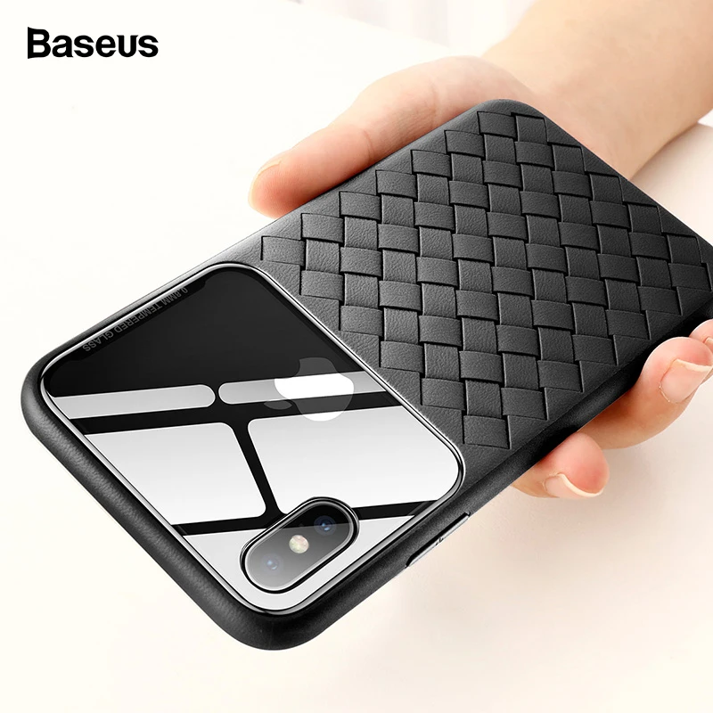 Basues Weaving Case For iPhone Xs Max Xr X Capinha Ultra Thin Silicone TPU Protective Back Cover For iPhone Xs Coque Fundas Capa