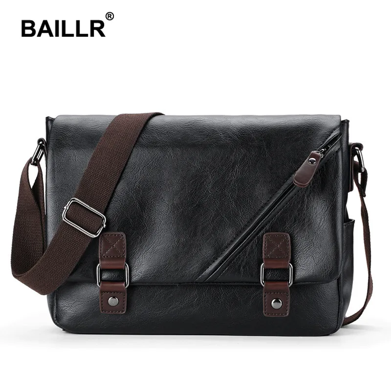 

High Quality Brand Men Fashion PU Leather Messenger Bag Men Casual Crossbody Bag Men's Travel Shoulder Bags For Men