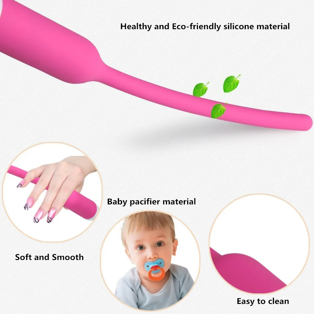 Male Penis Plug 7 Speed Vibrator Urethral Dilator Sounding Rod Silicone Electric Massager Adult Sex Toys for Men Masturbator (4)
