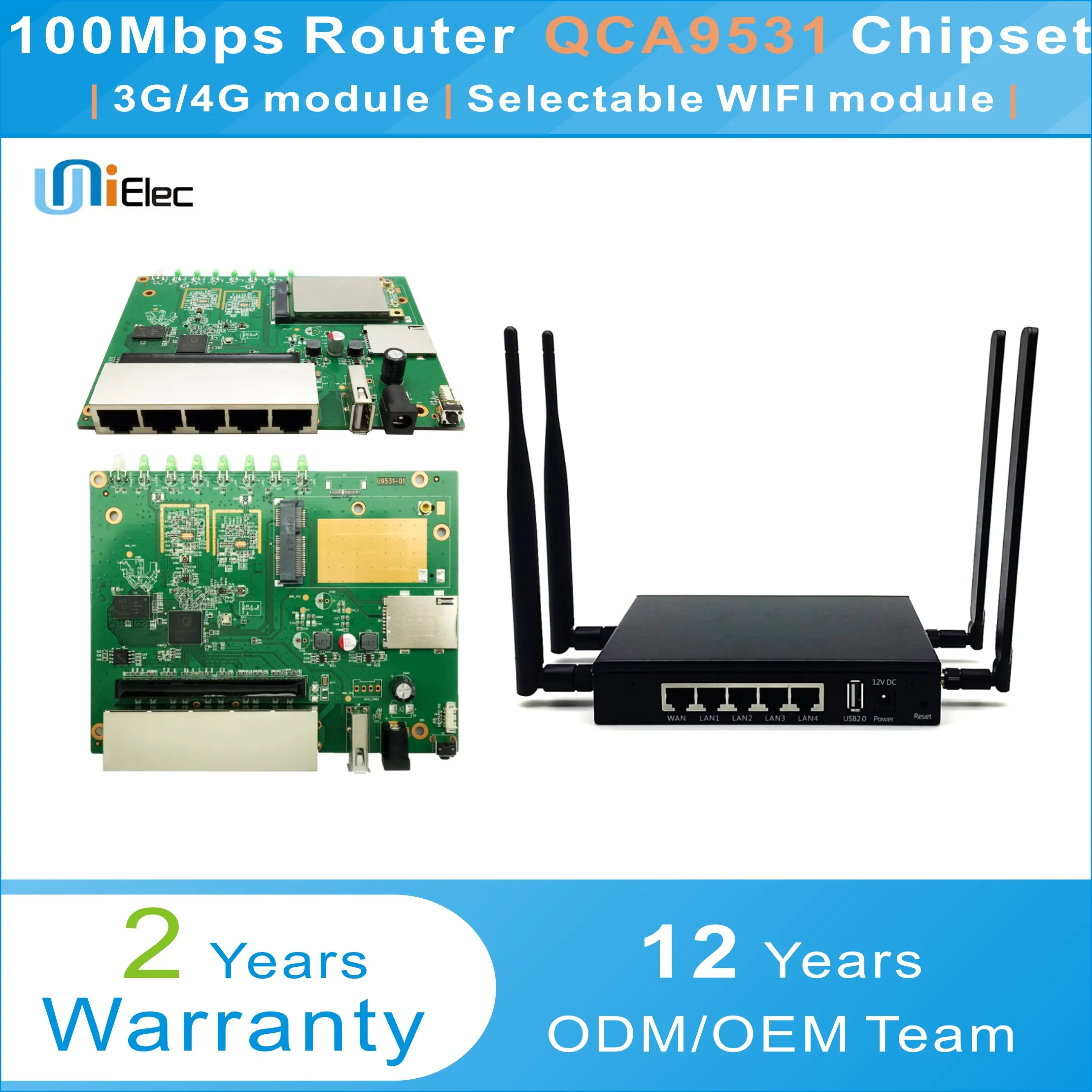 Qualcomm QCA9531 2 4 г маршрутизатор брандмауэра OpenWRT qsdk MT7612 Чипсет WI FI Печатная плата PCBA ODM