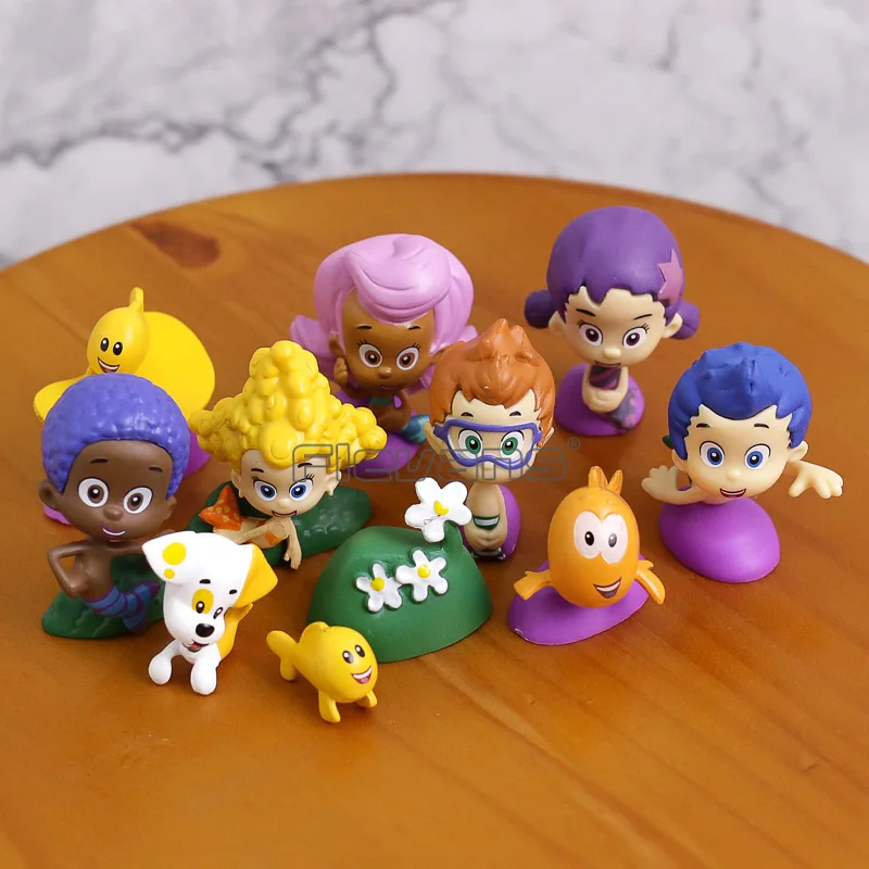 

Bubble Guppies Bubble Puppy Goby Deema Gil Oona Underwater Scenery PVC Figures Kids Toys Gifts 12pcs/set