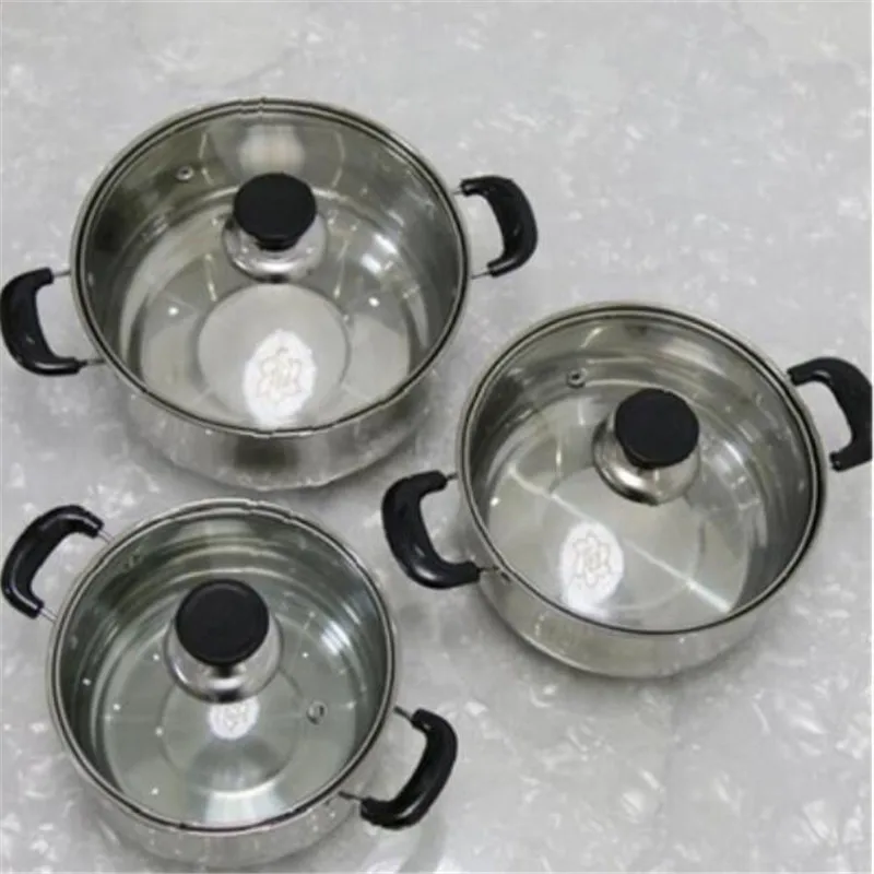 

16CM/18CM/20CM Stainless Steel Soup Pot Non Stick Cookware Set Pans Pots Saucepan Cooking with a Lid