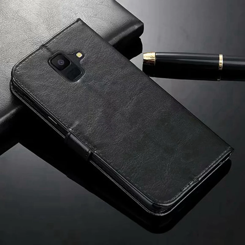WhaY Винтаж чехол для samsung Galaxy A6 2018 бумажник Kickstand PU кожи класса люкс Filp fundas