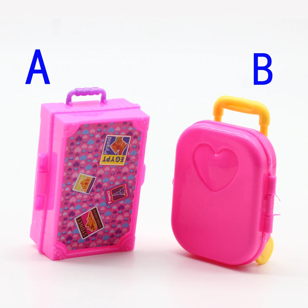 Plastic Pink 3D Cute Heart Travel Suitcase Luggage Case Trunk For