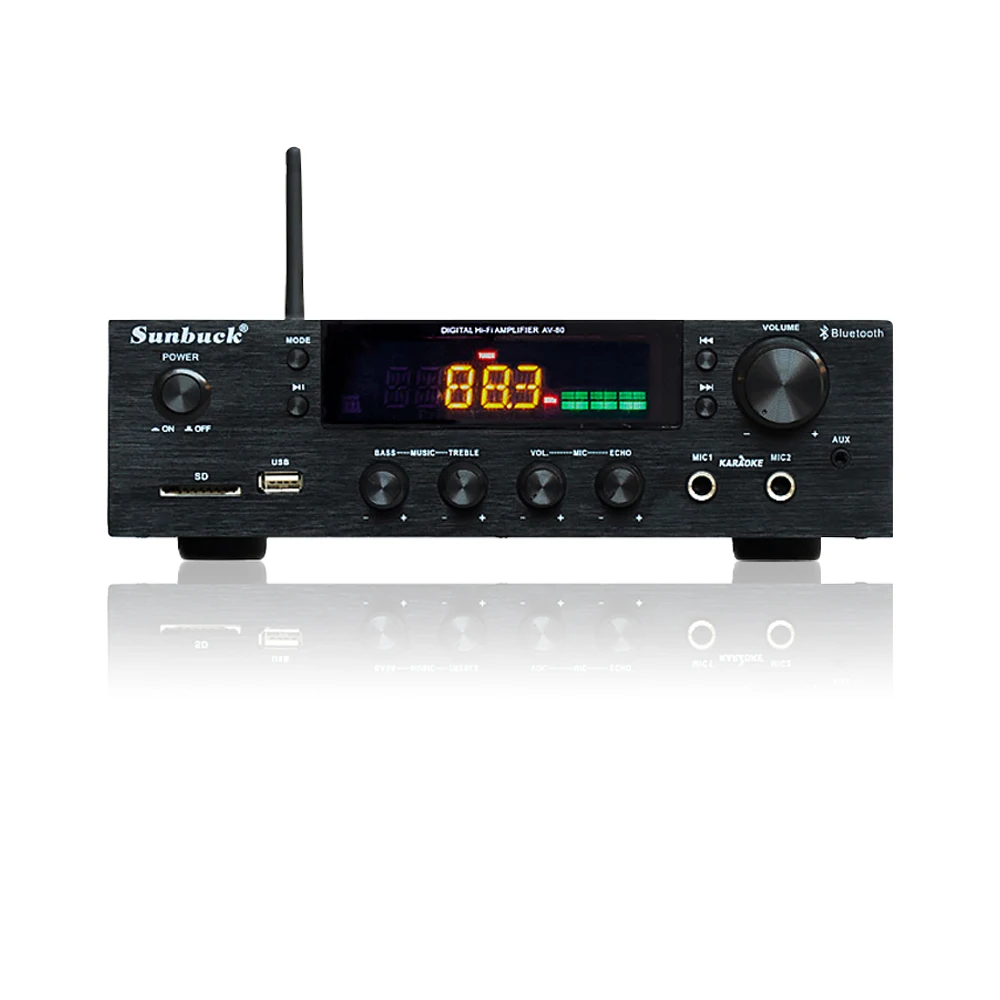 Amplificador Bluetooth стереофонический усилитель HiFi 2 0 караоке домашний кинотеатр