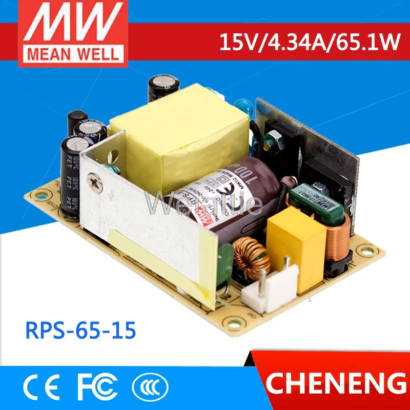 MEAN WELL original RPS-65-15 15V 4.34A meanwell RPS-65 65.1W Single Output Medical Type | Обустройство дома