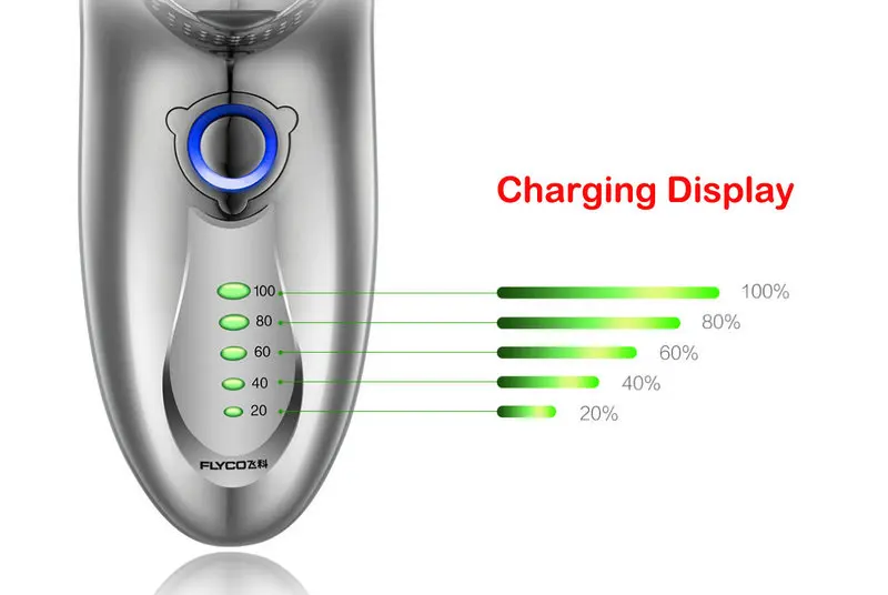 FLYCO Профессиональная полностью машинная стирка 1 час перезарядки электробритва для мужчин с бородой нож перезаряжаемый автоматический FS351