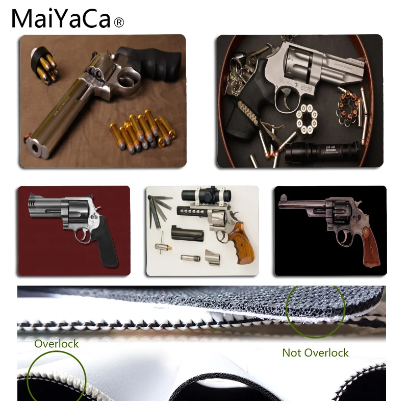 

MaiYaCa High Quality Smithsonian Revolver DIY Design Pattern Game mousepad Size for 180*220*2mm and 250*290*2mm Mousepad