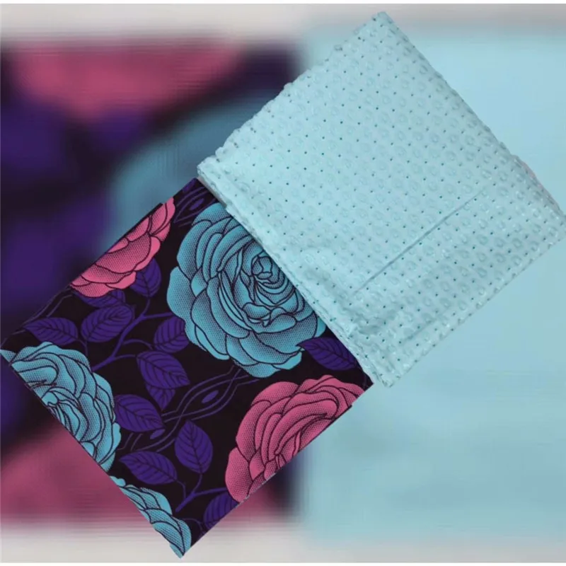 

Latest new 100% Cotton African Beautiful Fabric Wax Print 3yards +2.5 Yards African Swiss Voile Lace High Quality White Dry Lace