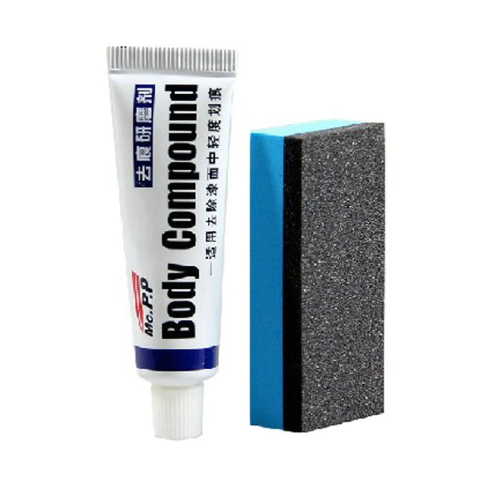 

Car High Power Body Grinding Compound MC308 Paste Remove Scratch DIY Polish Paste with Sponge Car Paint Care Car Accessories