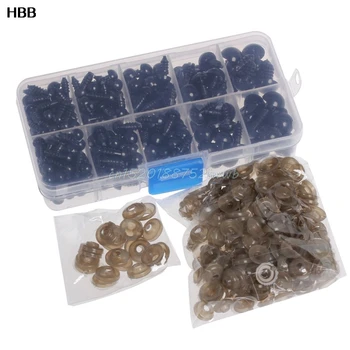 

240PCS 6-12MM Doll Eyes for Bear Stuffed Toys Snap Scrapbooking Puppet DIY Craft