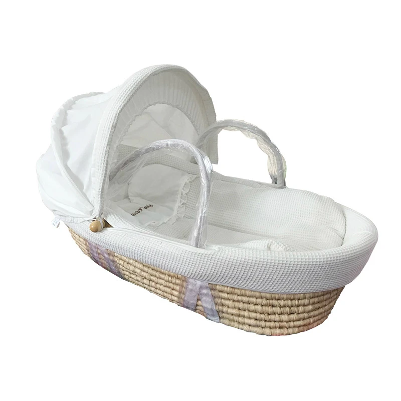 Высокое качество экологичный ребенка Колыбели Портативный новорожденных кровать детские кроватки кукурузы корки спальные корзины